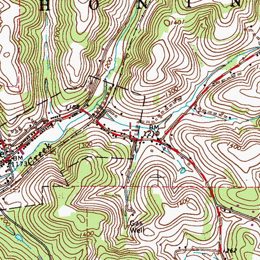 Topographic Map of East Plumville, PA