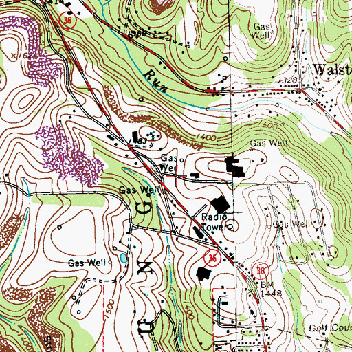 Topographic Map of Morris School (historical), PA