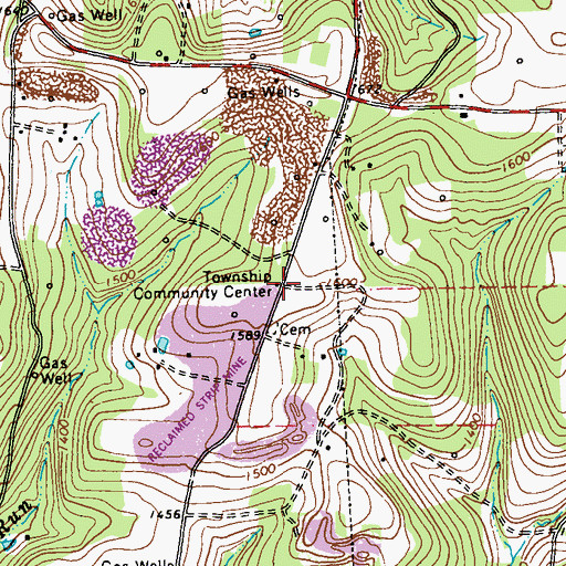 Topographic Map of Fairview School, PA