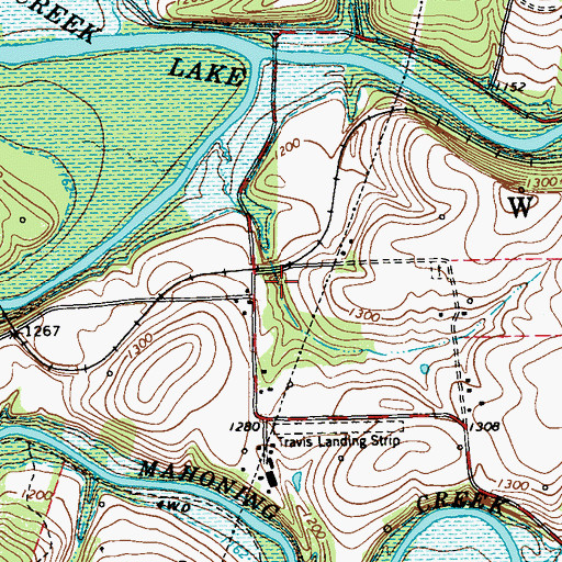 Topographic Map of Smicksburg Station, PA