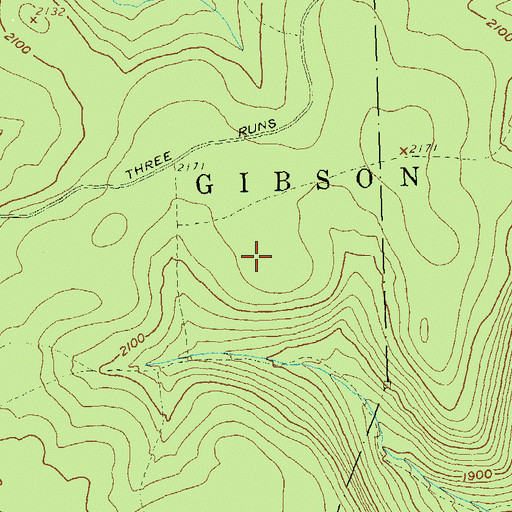 Topographic Map of Number Three Trail, PA