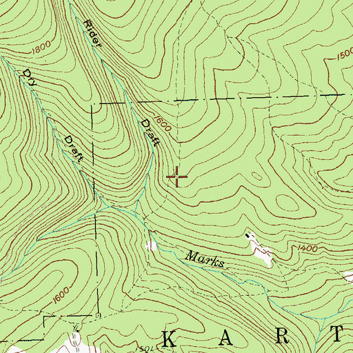 Topographic Map of Brown Trail, PA