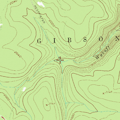 Topographic Map of Sanders Draft, PA