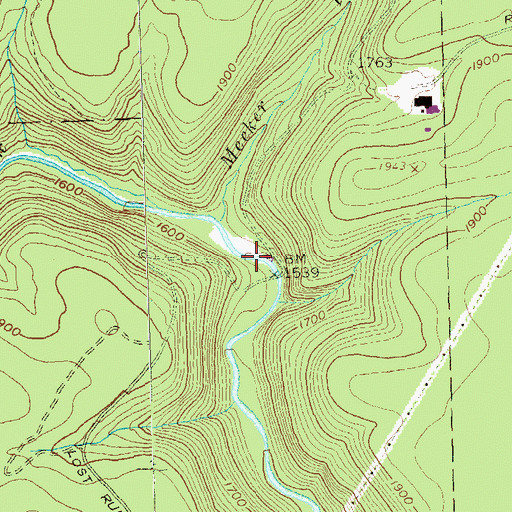 Topographic Map of Blackwell Dam (historical), PA