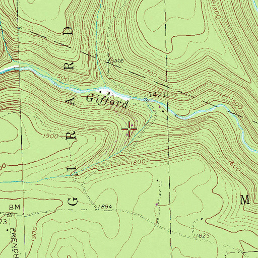 Topographic Map of Pine Spring Camp, PA