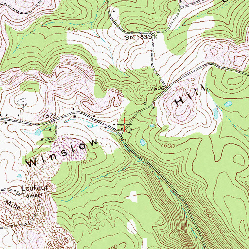 Topographic Map of Mount Pleasant Church, PA