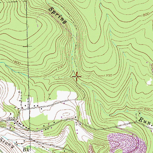 Topographic Map of Stoney Brook, PA