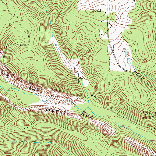 Topographic Map of Cardiff, PA