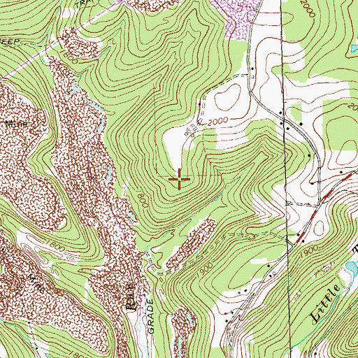 Topographic Map of Kyler Mine, PA