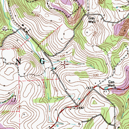 Topographic Map of Stuchell School (historical), PA