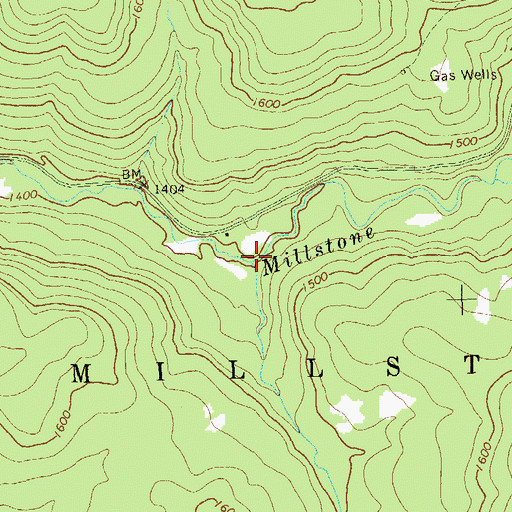 Topographic Map of Jakes Run, PA
