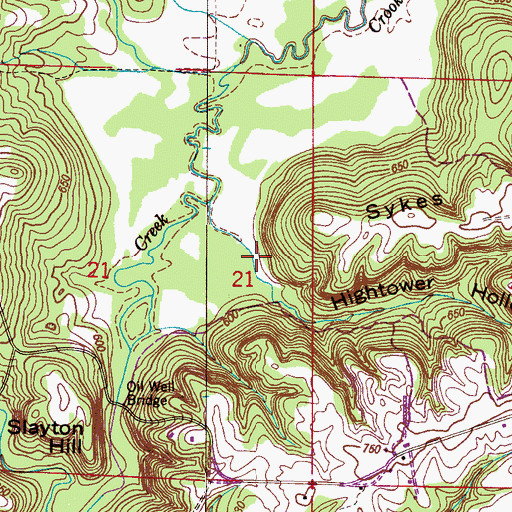 Topographic Map of Hightower Hollow, AL