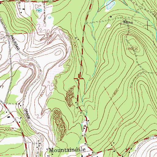 Topographic Map of Cambria Mills School, PA