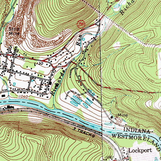 Topographic Map of Jericho School, PA
