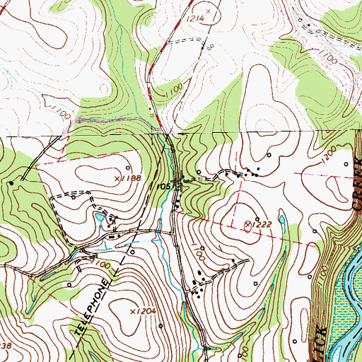 Topographic Map of Mahan School, PA