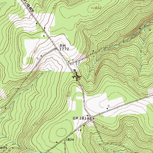 Topographic Map of Mickel Hill Church, PA