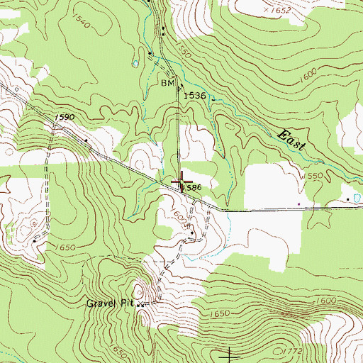 Topographic Map of Eastman School (historical), PA