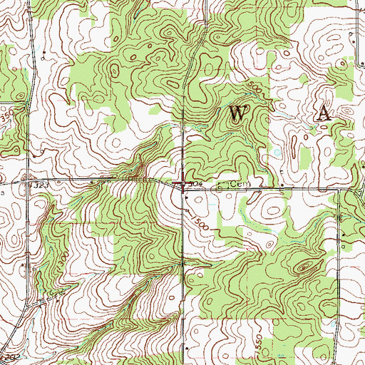 Topographic Map of Drake School, PA