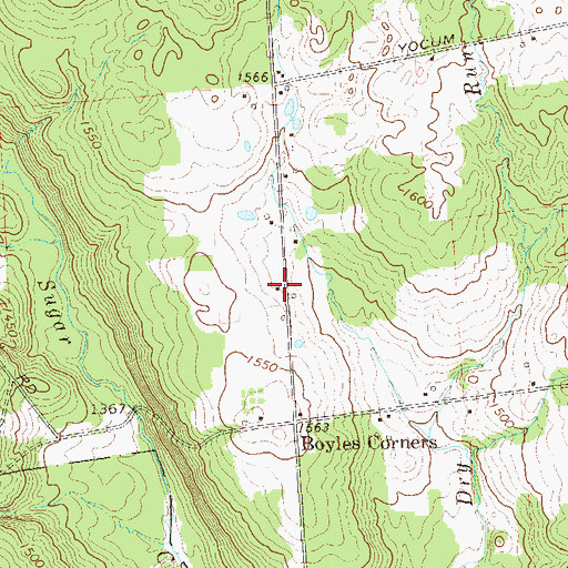 Topographic Map of Brier Hill School, PA
