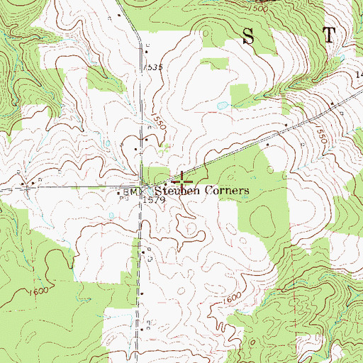 Topographic Map of Steuben School, PA