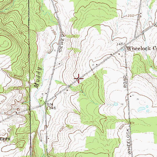 Topographic Map of Beardsley School, PA