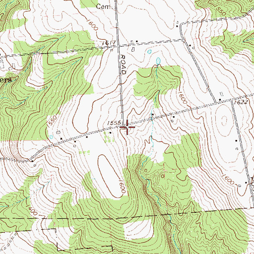 Topographic Map of Whitman School, PA