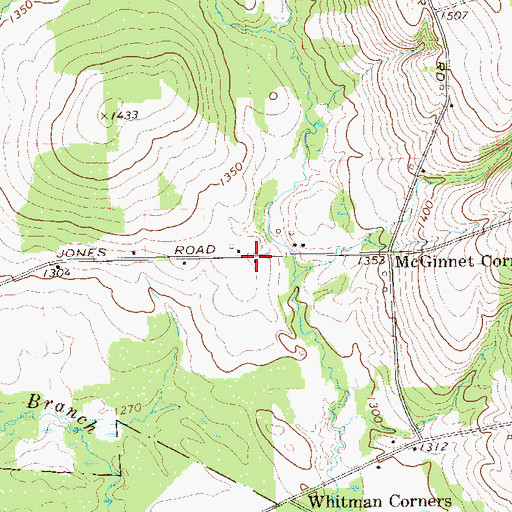 Topographic Map of Hatch School, PA