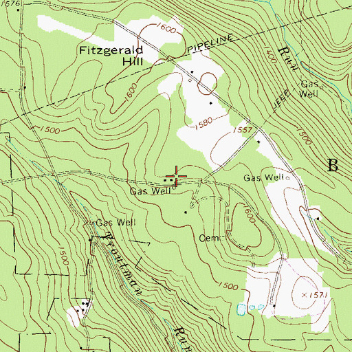 Topographic Map of Fitzgerald School, PA