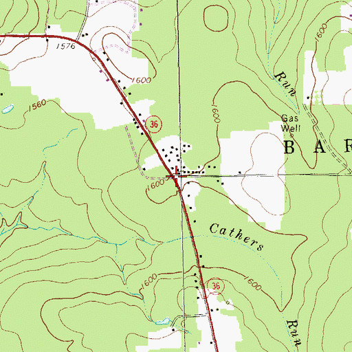 Topographic Map of Woolford School (historical), PA