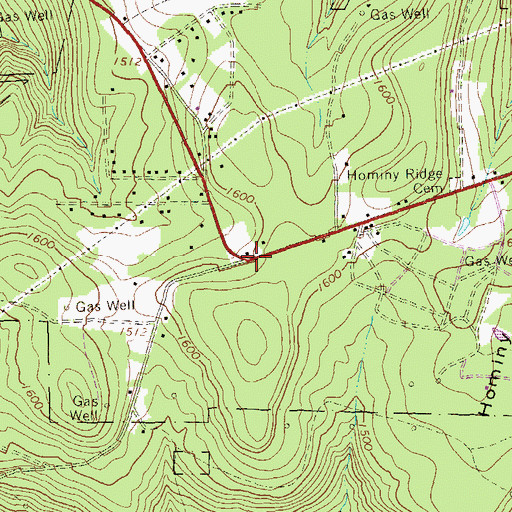 Topographic Map of Ella, PA