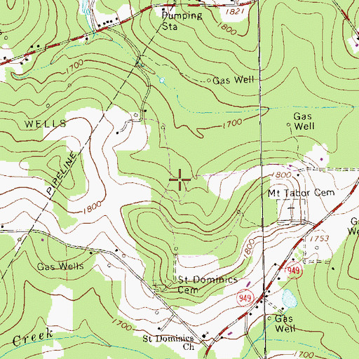 Topographic Map of Crawford Pumping Station, PA
