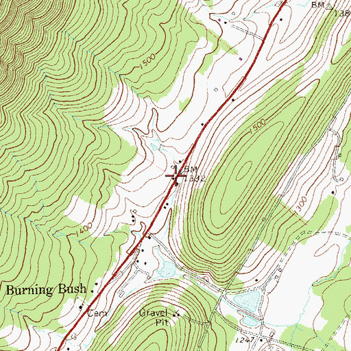 Topographic Map of McFerron School, PA