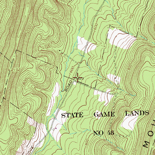 Topographic Map of Huffman School (historical), PA