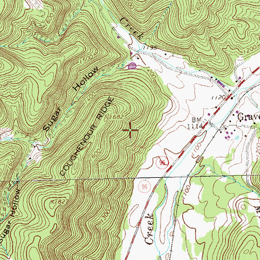 Topographic Map of Gravel Pit Station, PA