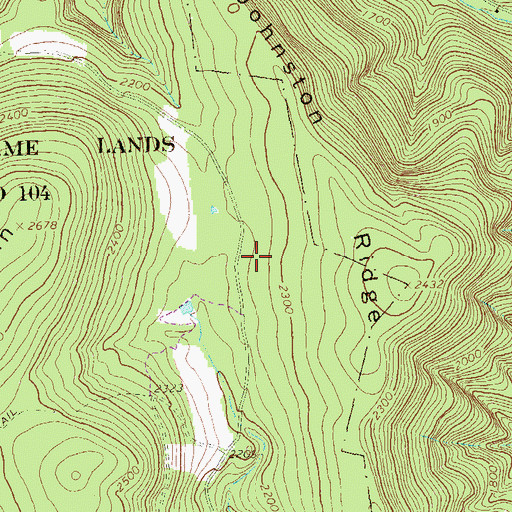 Topographic Map of Mount Nebo School (historical), PA