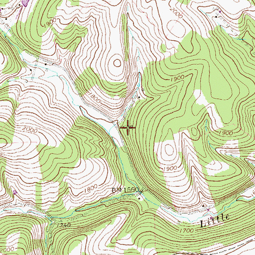 Topographic Map of West End School (historical), PA