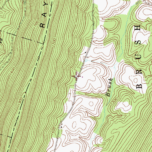 Topographic Map of Buchanan School, PA