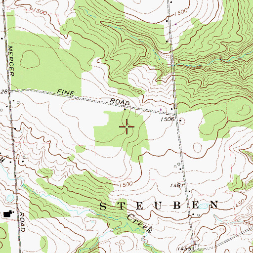 Topographic Map of Lamb School, PA