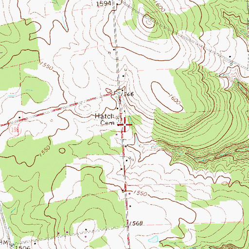 Topographic Map of Hatch School, PA