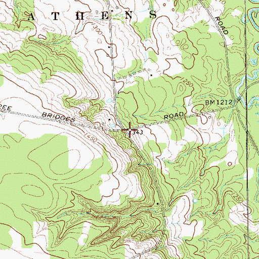 Topographic Map of Barlow School (historical), PA
