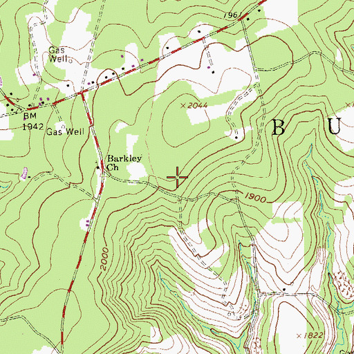 Topographic Map of Croft, PA