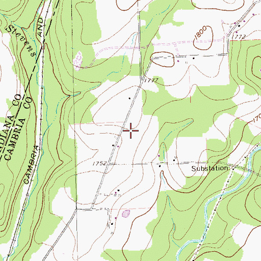 Topographic Map of Ivison, PA
