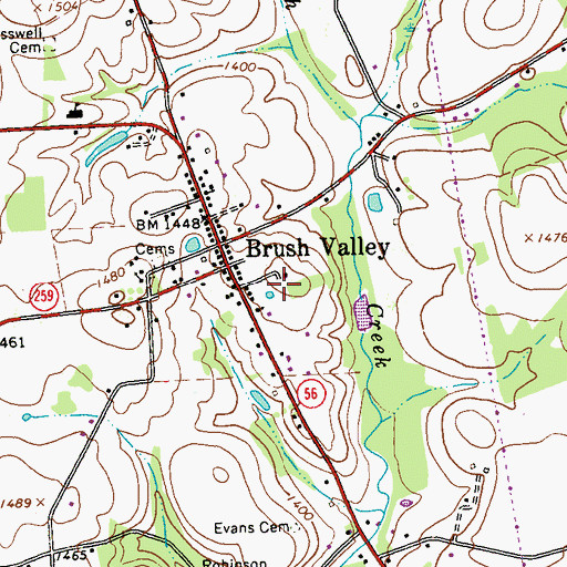 Topographic Map of Mechanicsburg, PA