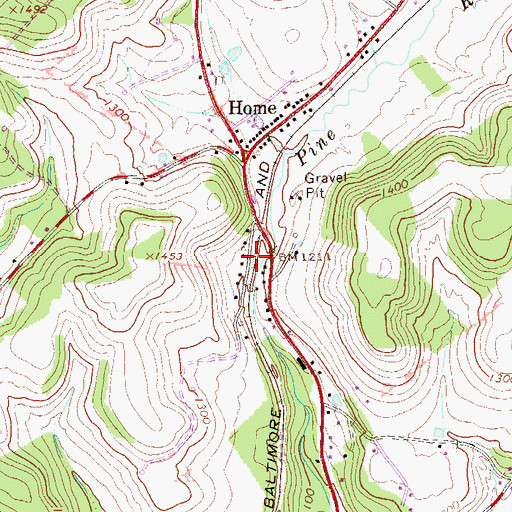 Topographic Map of Kellysburg, PA