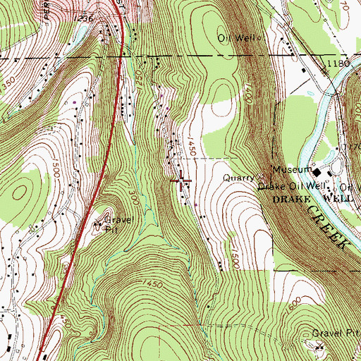 Topographic Map of Dutch Hill School, PA