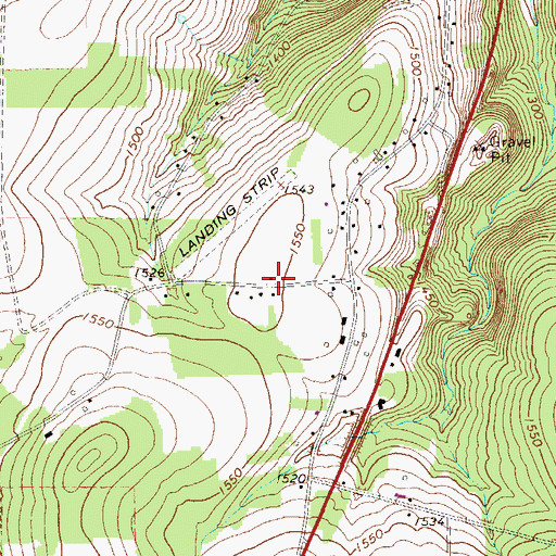 Topographic Map of Zerrer School, PA