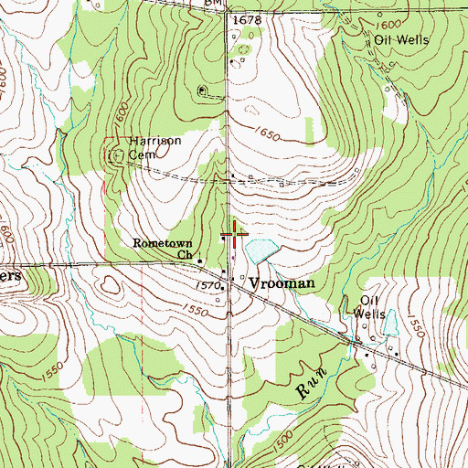 Topographic Map of Maple Grove School, PA