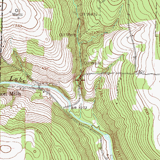 Topographic Map of Trout Run School (historical), PA