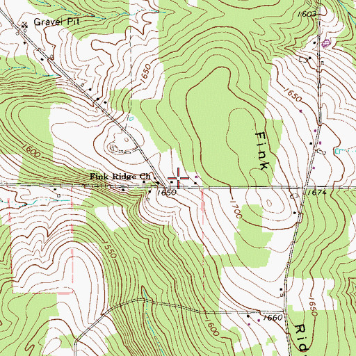 Topographic Map of Fink Ridge School, PA