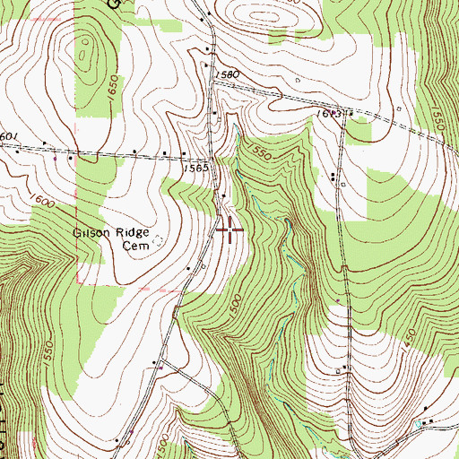 Topographic Map of Gilson Ridge School, PA